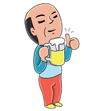 Mr. Baldy sticker #1641