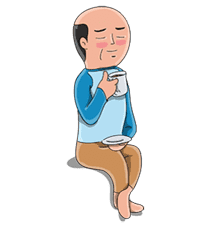 Mr. Baldy sticker #1642