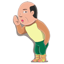 Mr. Baldy sticker #1645