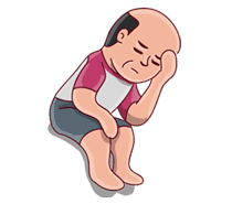 Mr. Baldy sticker #1647