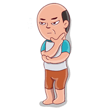 Mr. Baldy sticker #1648