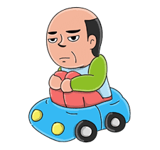 Mr. Baldy sticker #1650