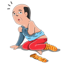 Mr. Baldy sticker #1658