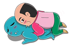 Mr. Baldy sticker #1664