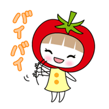 The girl of Tomato sticker #54537
