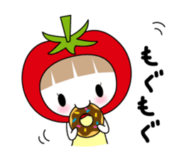 The girl of Tomato sticker #54538