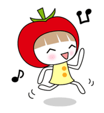 The girl of Tomato sticker #54540