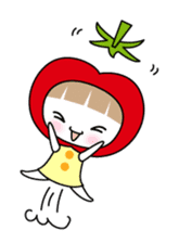 The girl of Tomato sticker #54547
