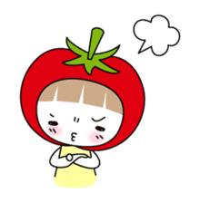 The girl of Tomato sticker #54552