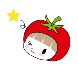 The girl of Tomato sticker #54570