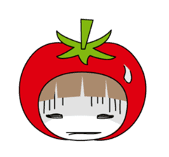 The girl of Tomato sticker #54573