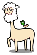 Creepy Funny Alpaca sticker #54711