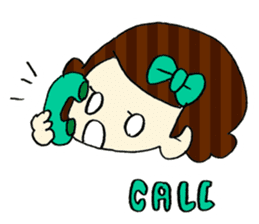 Ribbon-chan! Full stamp (sticker style) sticker #54917