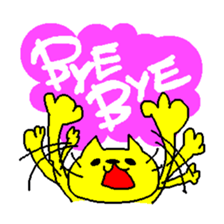 THE YELLOW CAT sticker #55664