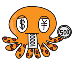 octopus 8 legs sticker #55862