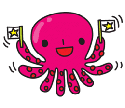 octopus 8 legs sticker #55868