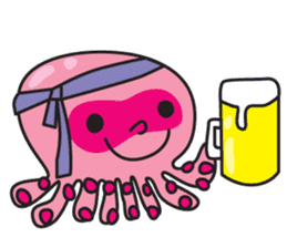 octopus 8 legs sticker #55893