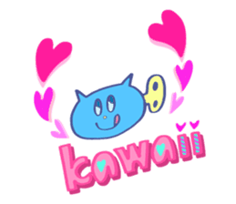 KAWAII NEZI CAT STAMP (English Version) sticker #57055