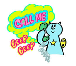 KAWAII NEZI CAT STAMP (English Version) sticker #57074