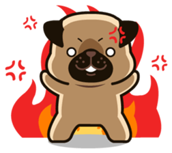 Ranran of the pug sticker #57898