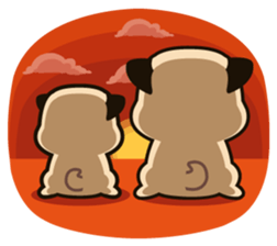 Ranran of the pug sticker #57931