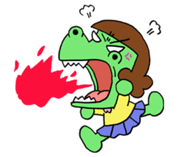 Dinosaur girl Gauko sticker #58574