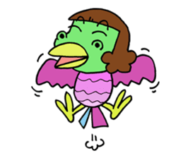 Dinosaur girl Gauko sticker #58587
