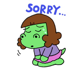 Dinosaur girl Gauko sticker #58593