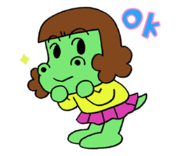Dinosaur girl Gauko sticker #58594