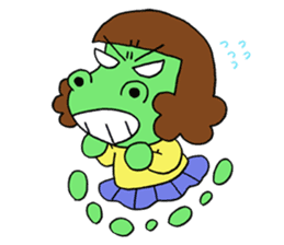 Dinosaur girl Gauko sticker #58596