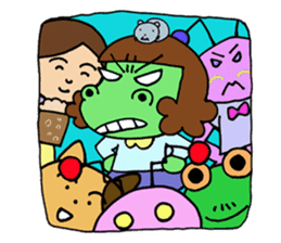 Dinosaur girl Gauko sticker #58600