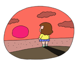 Dinosaur girl Gauko sticker #58602