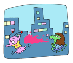 Dinosaur girl Gauko sticker #58603