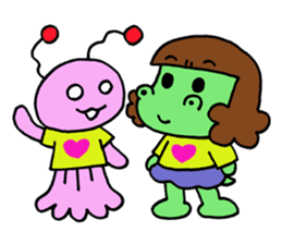 Dinosaur girl Gauko sticker #58606