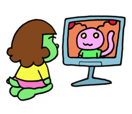 Dinosaur girl Gauko sticker #58607