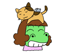 Dinosaur girl Gauko sticker #58608