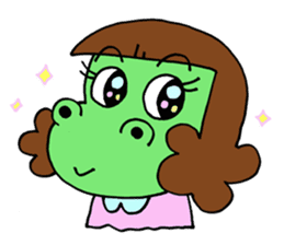 Dinosaur girl Gauko sticker #58610