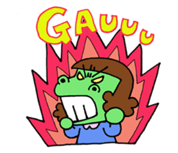 Dinosaur girl Gauko sticker #58611