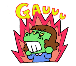 Dinosaur girl Gauko sticker #58611