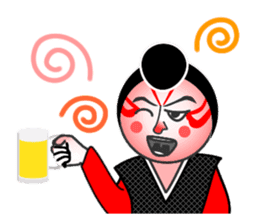 Kabuki Sticker  "Shibaraku!" sticker #58995
