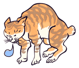 Japanese Ukiyo-e Cats sticker #60119