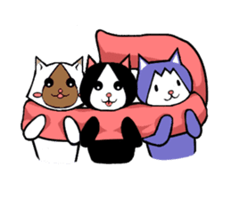 Paradise of three cats sticker #60682