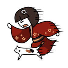 Umeko and cat sticker #60708