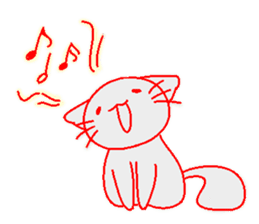 soft cat sticker #61105