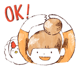 Japanese girl Yumemi and friends sticker #65055