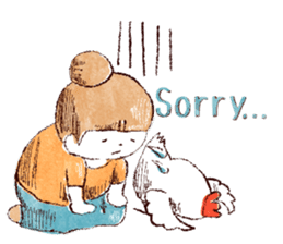 Japanese girl Yumemi and friends sticker #65060