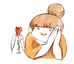 Japanese girl Yumemi and friends sticker #65063