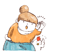 Japanese girl Yumemi and friends sticker #65071