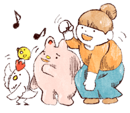 Japanese girl Yumemi and friends sticker #65080