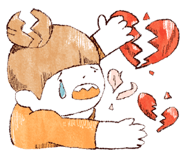 Japanese girl Yumemi and friends sticker #65082